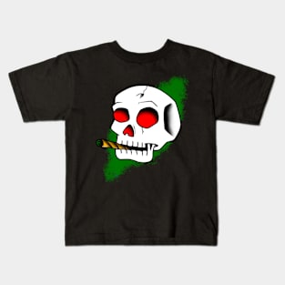 Smoking Skull Kids T-Shirt